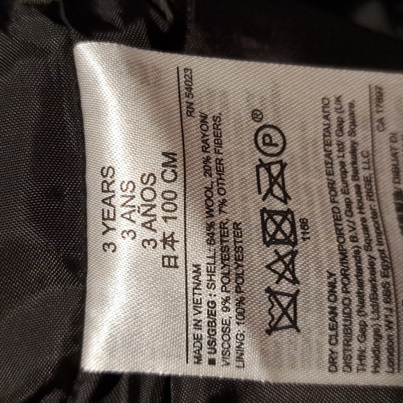 Gap boys size 3T gray wool blend lined dress pants, New - Picture 6 of 7